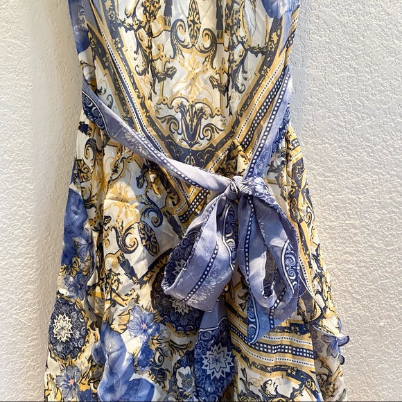 Robbie Bee Ruffled Floral Fitted Lined SZ 6 Twirl Dress - Picture 2 of 9